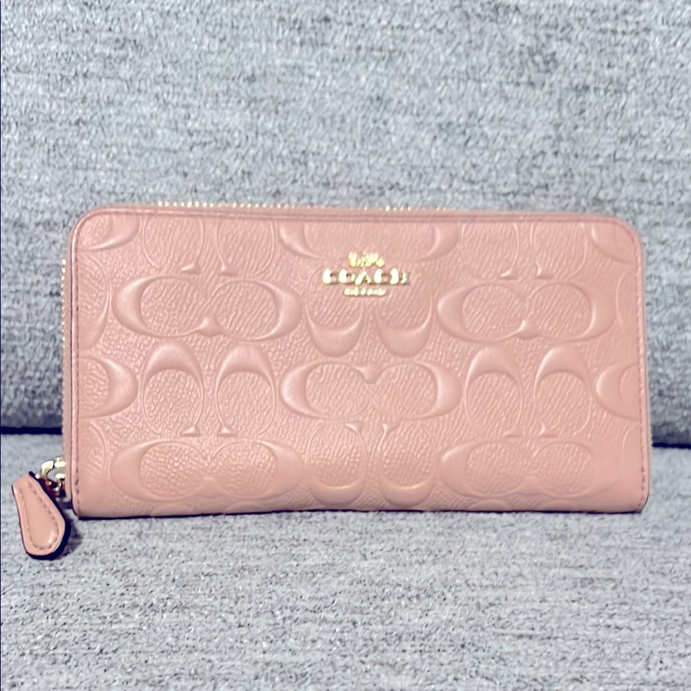 Coach Pink Embossed Wallet